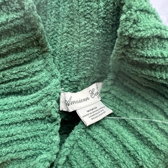 American Eagle Outfitters Teal Ribbed Turtleneck Sweater - Picture 3 of 4